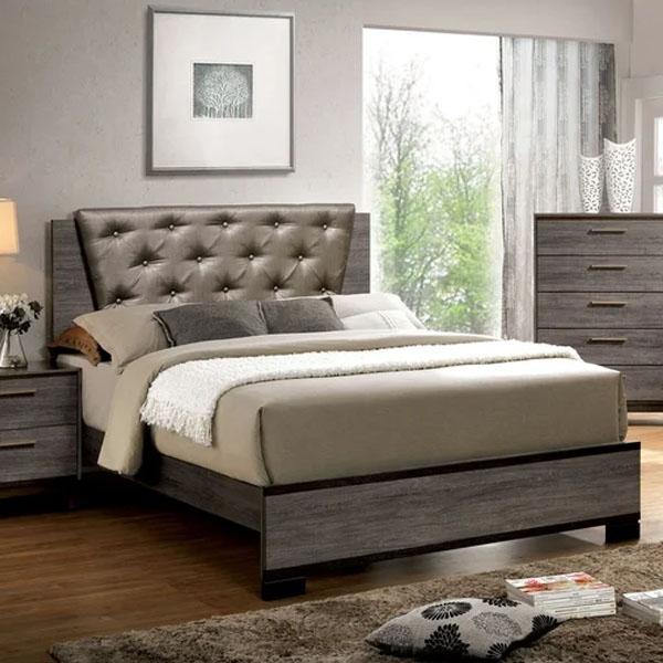 Furniture of America Fika Contemporary 2-piece Bed w/ Nightstand Set