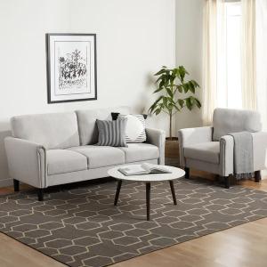 Porch & Den Coleto Fabric Sofa and Armchair Set